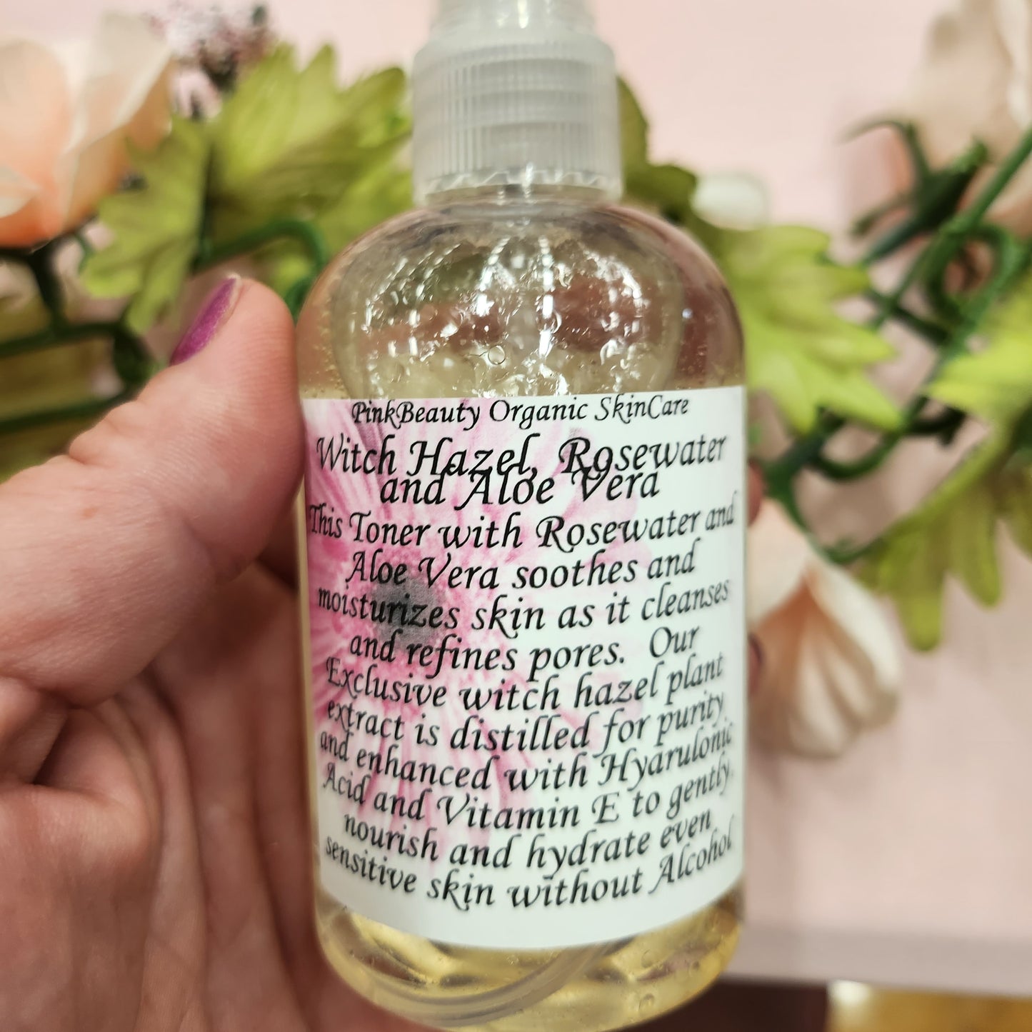 Witch hazel Rosewater and Aloe vera toner