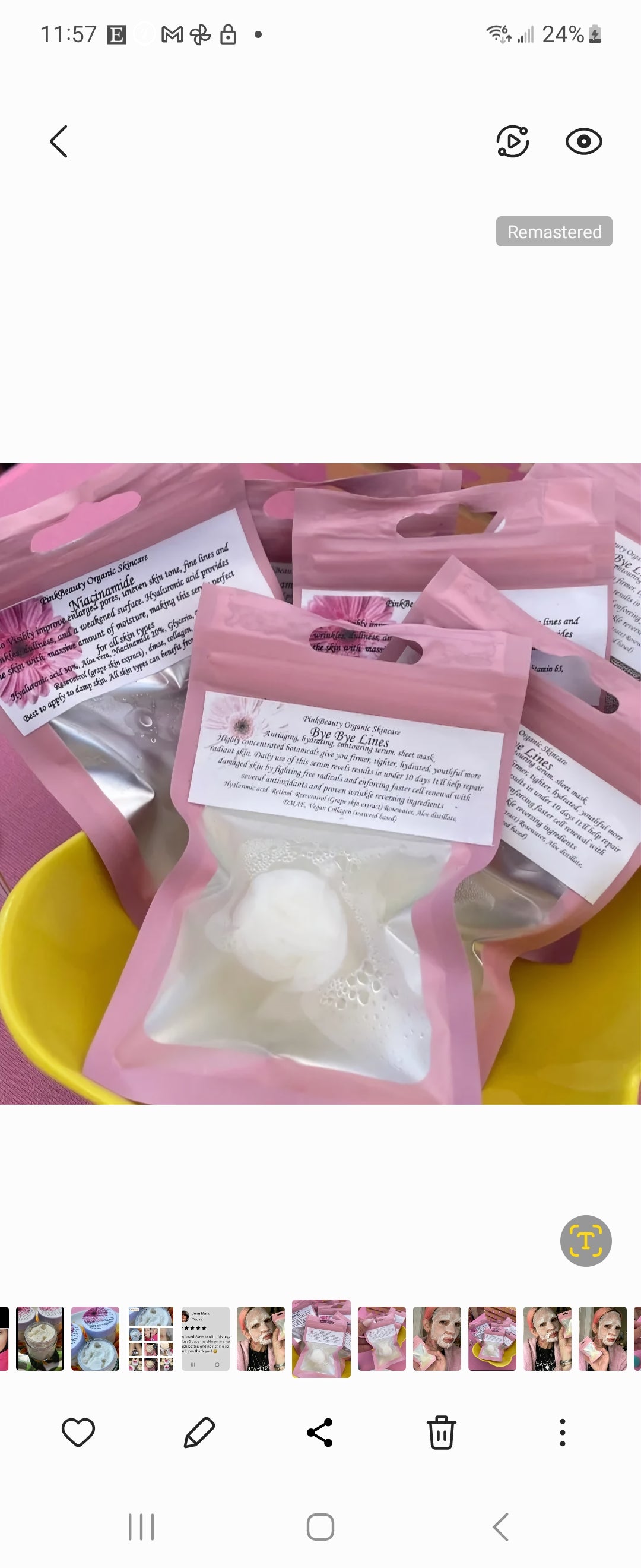 Niacinamide Sheet masks/ Reusable cotton sheet mask