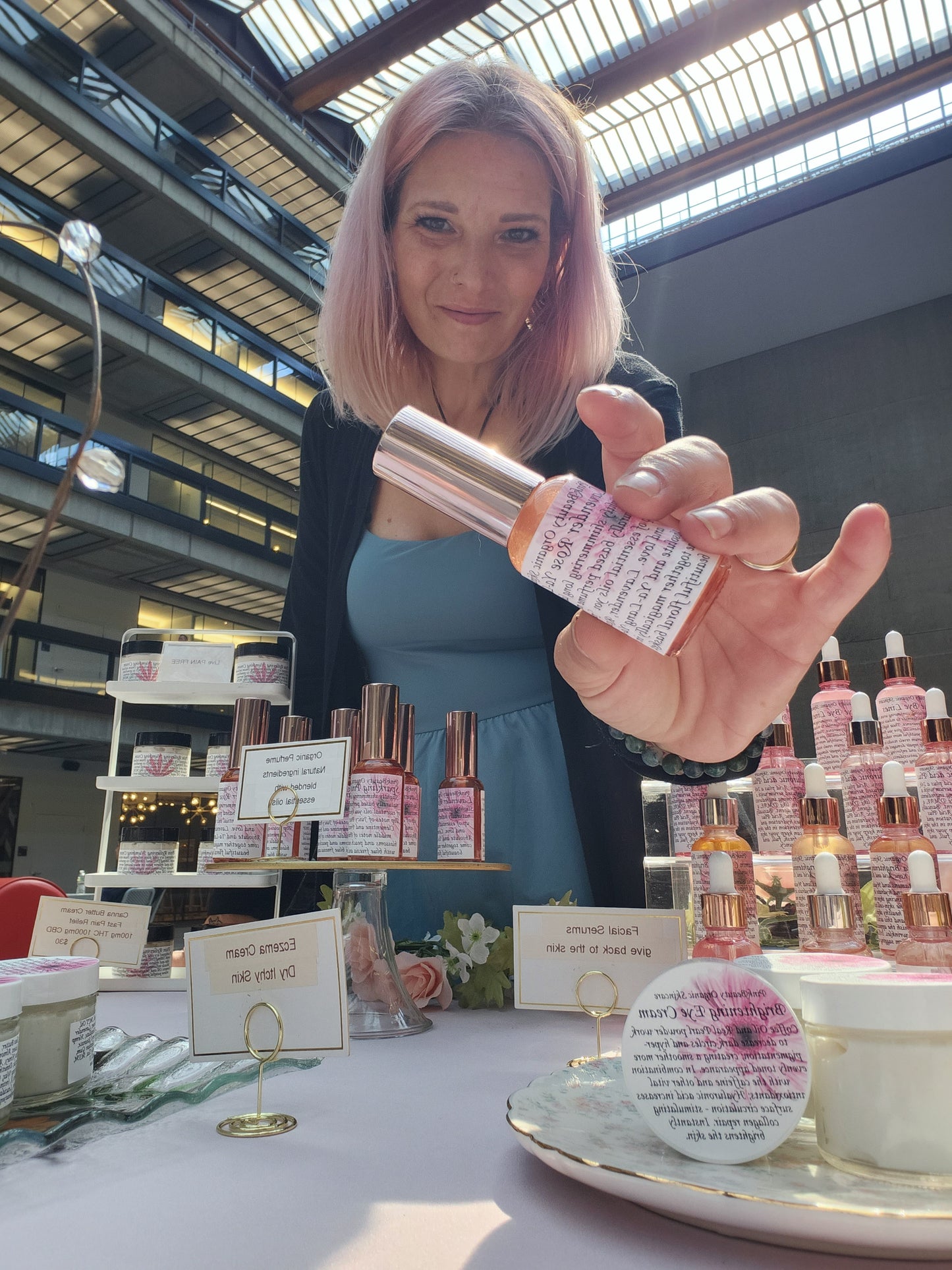 Perfume, essential oil infused natural perfume